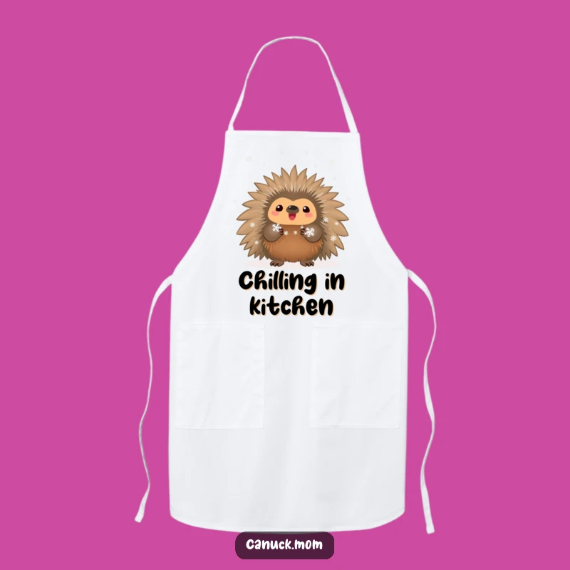 Funny Porcupine Snowflake Apron - Proud Kitchen Winter Wear Gift