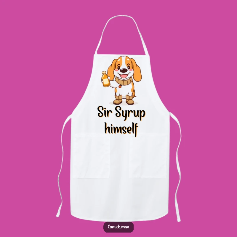 Funny Basset Hound Maple Syrup Apron - Cheerful Boots Dog, Practical Sweet Funny Gift
