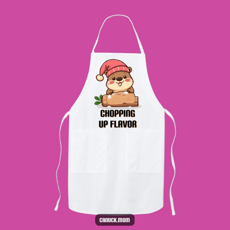 Funny Beaver Toque Apron, Festive Chef, Perfect Kitchen Gift for Him