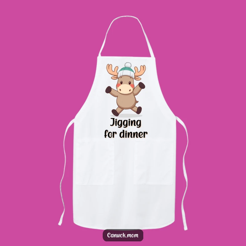 Funny Moose Dance Apron: Cook with Joy in This Toque Moose Kitchen Essential