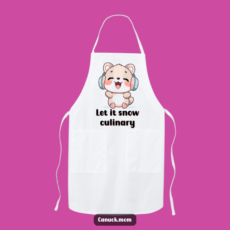 Funny Cooking Apron: Earmuff Animal Laughing Chef, Hilarious Kitchen Gift