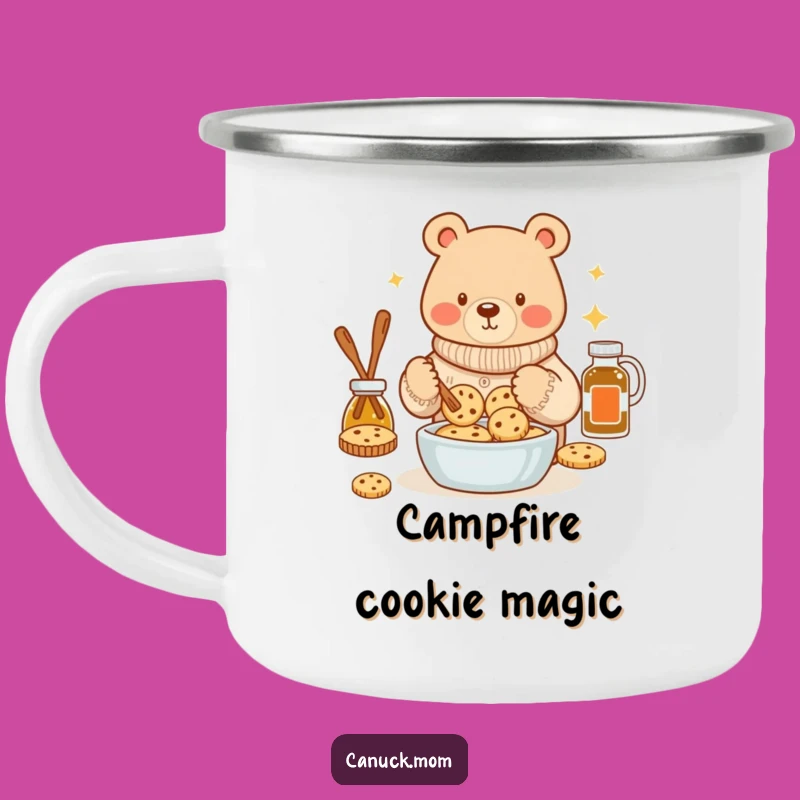 Funny Bear Baking Sweater Camping Mug: Cozy Campfire Treats