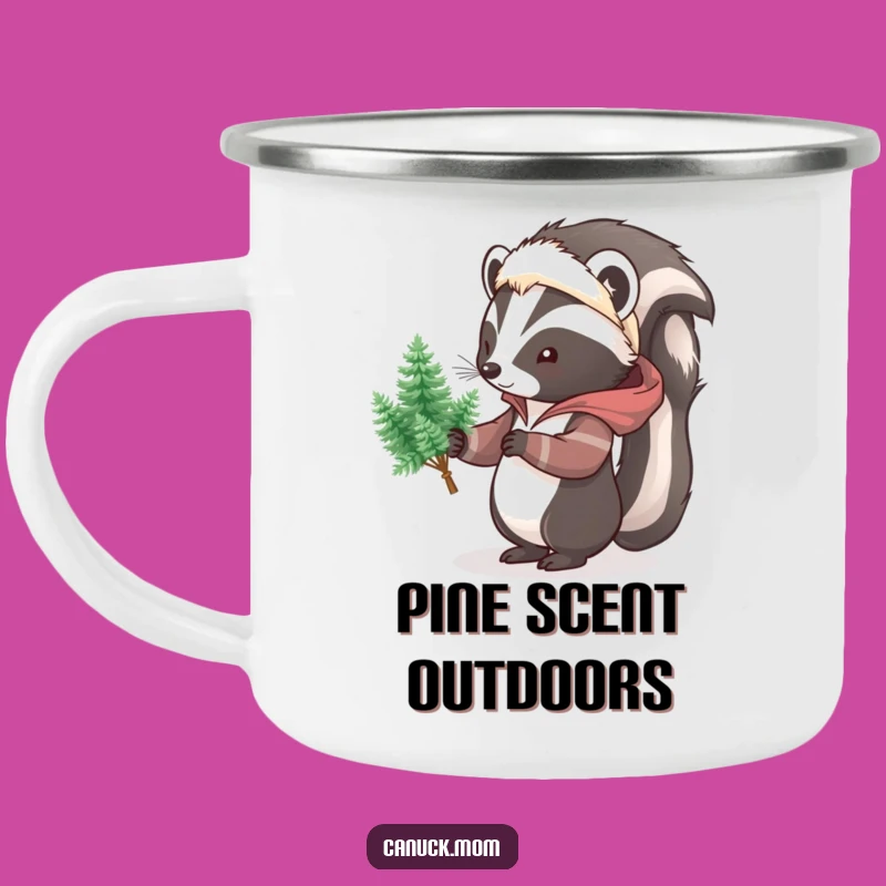 Funny Skunk Parka Camping Mug: Rugged Outdoor Fun, Unique Gift