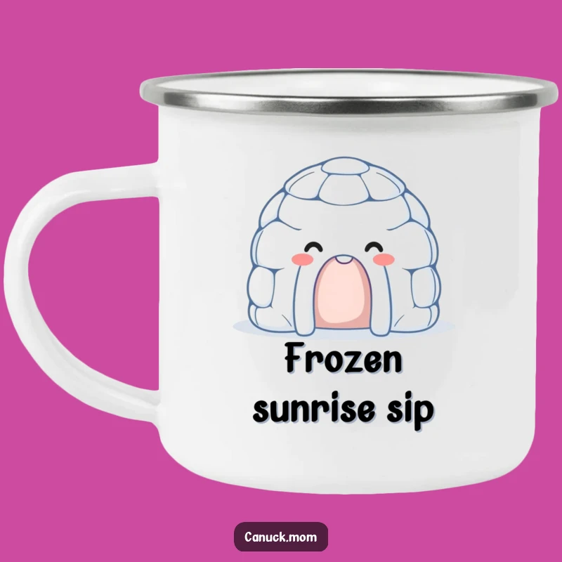 Smiling Igloo Camping Mug - Rugged Comfort for Winter Adventures