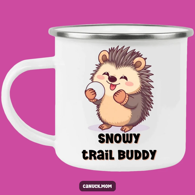 Funny Porcupine Snowball Camping Mug: Adventure with Playful Fun - Funny Gift