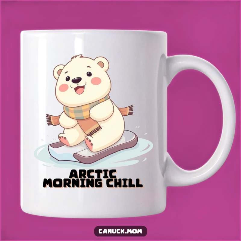 Funny Kawaii Polar Bear Sliding Mug - Adorable Winter Gift for All Ages!