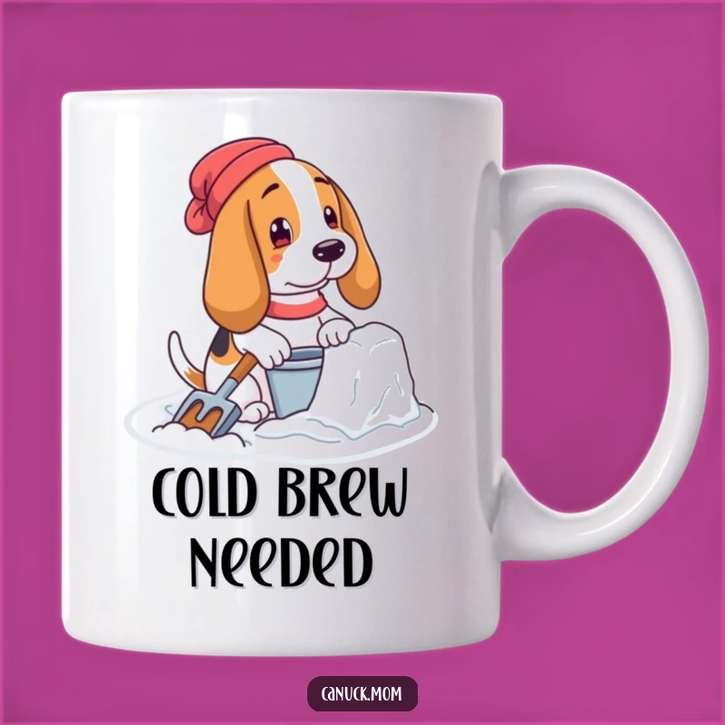 Funny Basset Hound Snow Fort Mug - Winter Builder Dog, Perfect Snowy Funny Gift