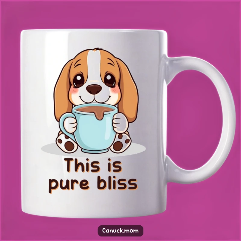 Cozy Funny Basset Hound Hot Chocolate Mug: Ultimate Relaxing & Warm Gift