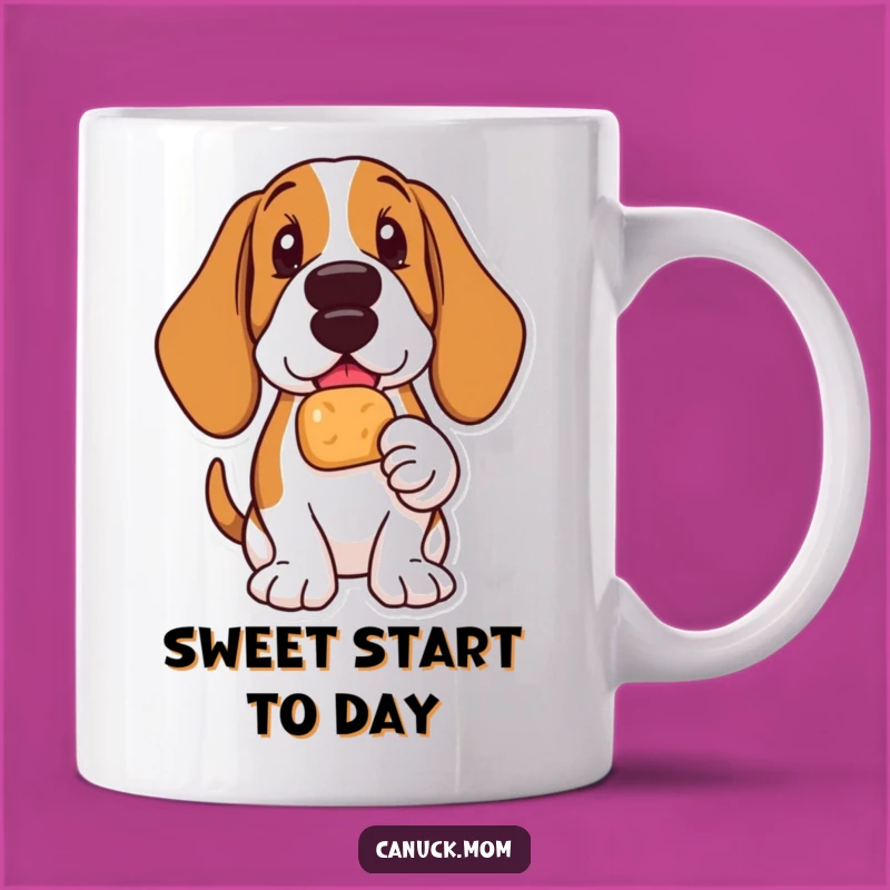 Funny Basset Hound Timbit Mug: Pure Delight for Treat-Loving Folks