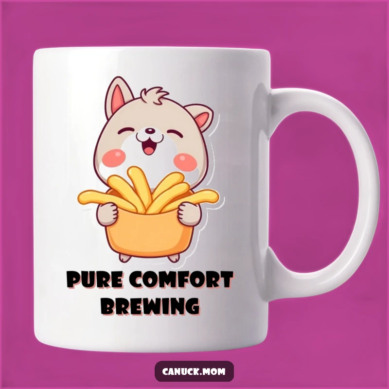 Funny Poutine Character Mug: Delicious Smiles for a Canadian Treat