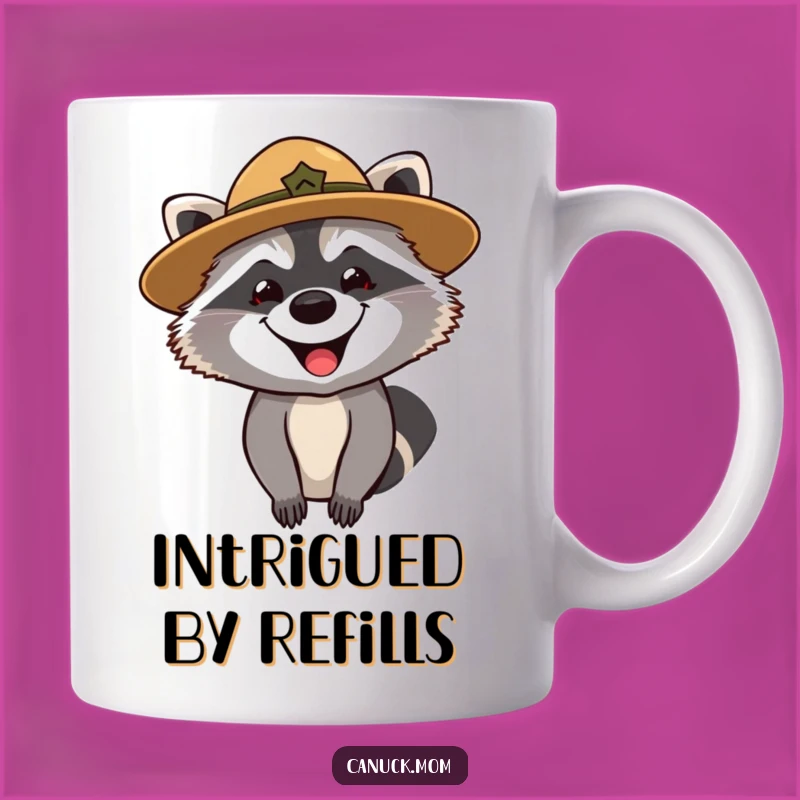Funny Raccoon Ranger Mug: Curious Explorer, Perfect Funny Gift