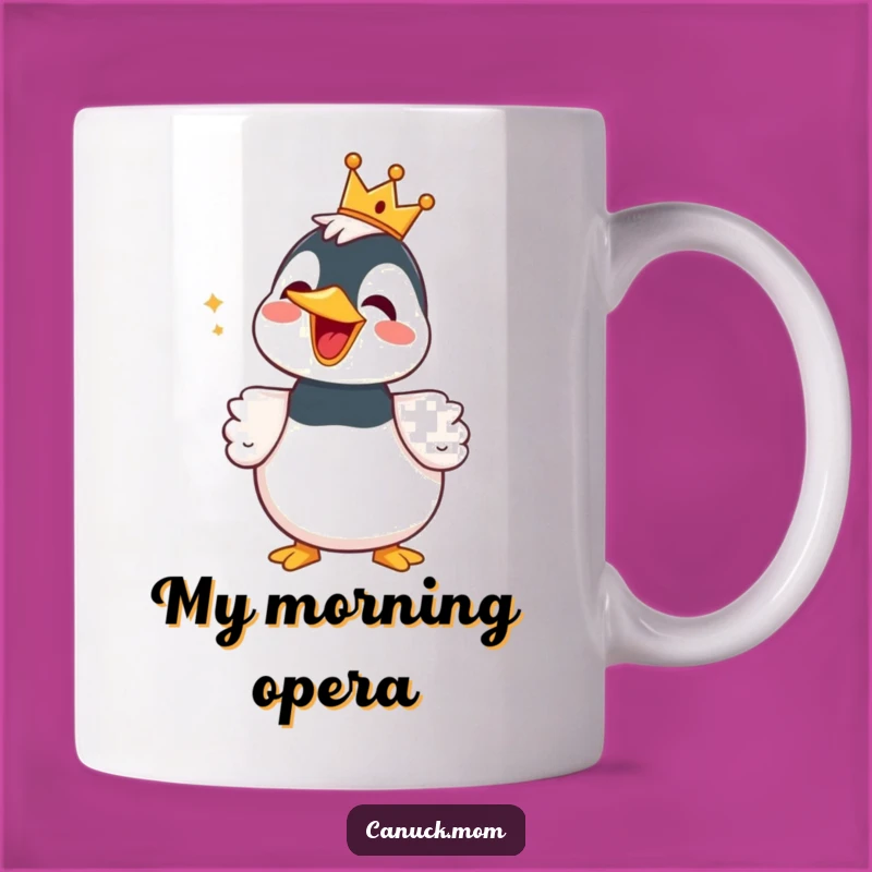 Funny Singing Loon Mug with Crown - A Quirky and Humorous Gift for Bird Lovers