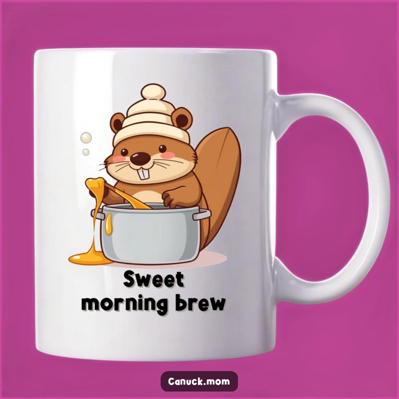 Funny Beaver Maple Syrup Mug: Canadian Toque Chef Gift