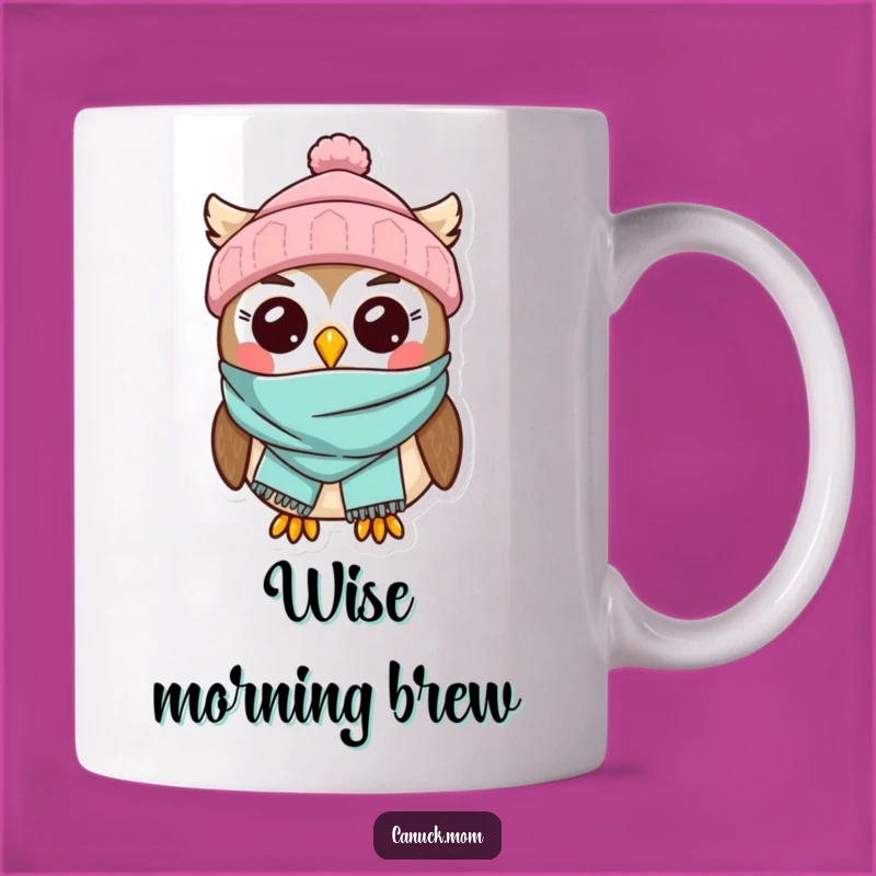 Kawaii Owl Toque Scarf Mug - Cute & Funny Winter Character Gift