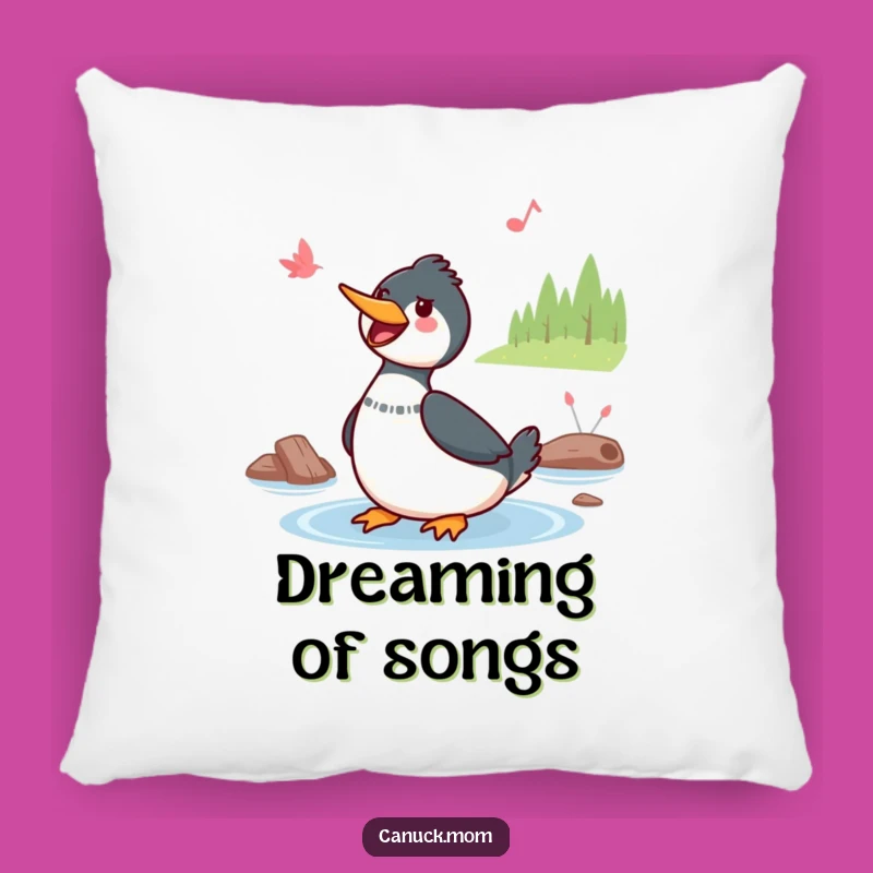 Funny Kawaii Loon Pillow: Cozy Cheerful Comfort, Thoughtful Funny Gift