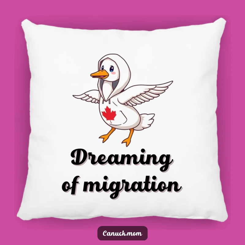 Funny Goose Hoodie Pillow: Cozy Canadiana Accent Gift