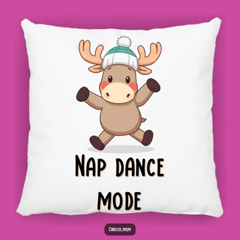 Funny Moose Dance Pillow: Cozy Toque Moose Cushion, A Plush Funny Gift
