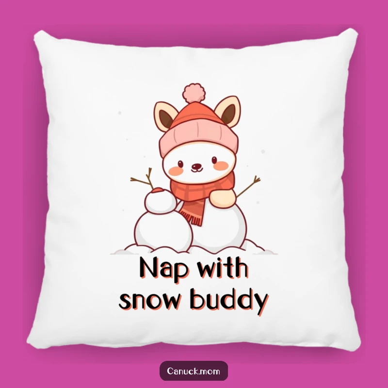 Funny Snowman Builder Pillow - Cozy & Cheerful Home Decor Gift