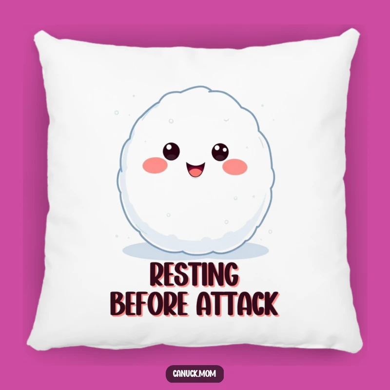 Funny Kawaii Snowball Pillow: Cuddle Up with This Throwing Character, a Soft Funny Gift!