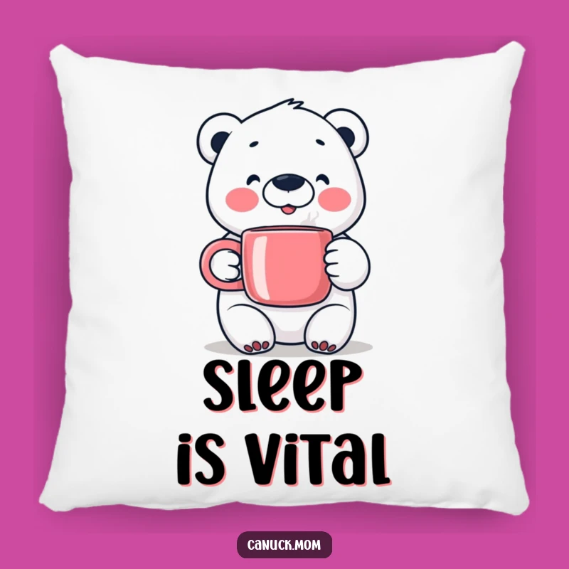 Happy Polar Bear Pillow - Cozy Comfort with Winter Vibes