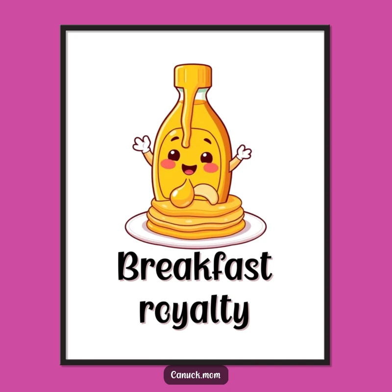 Funny Maple Syrup Digital Art - Instant Breakfast Wall Decor!