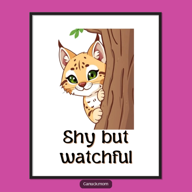 Funny Lynx Digital Art Print - Instant Curious Charm for Your Walls