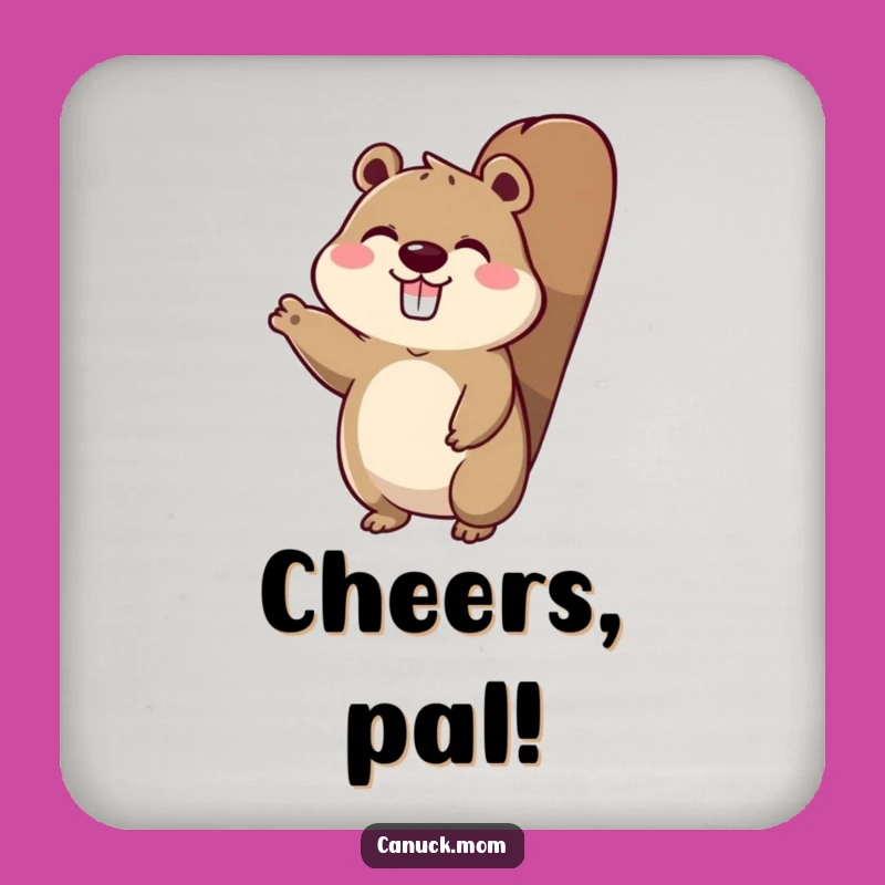 Funny Beaver Tail Character Coasters: Protect Surfaces with Fun