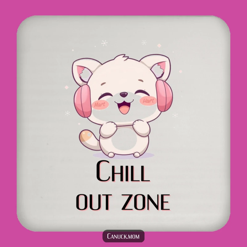 Funny Snowfall Coaster: Earmuff Animal Laughing, Protect Surfaces with Humor