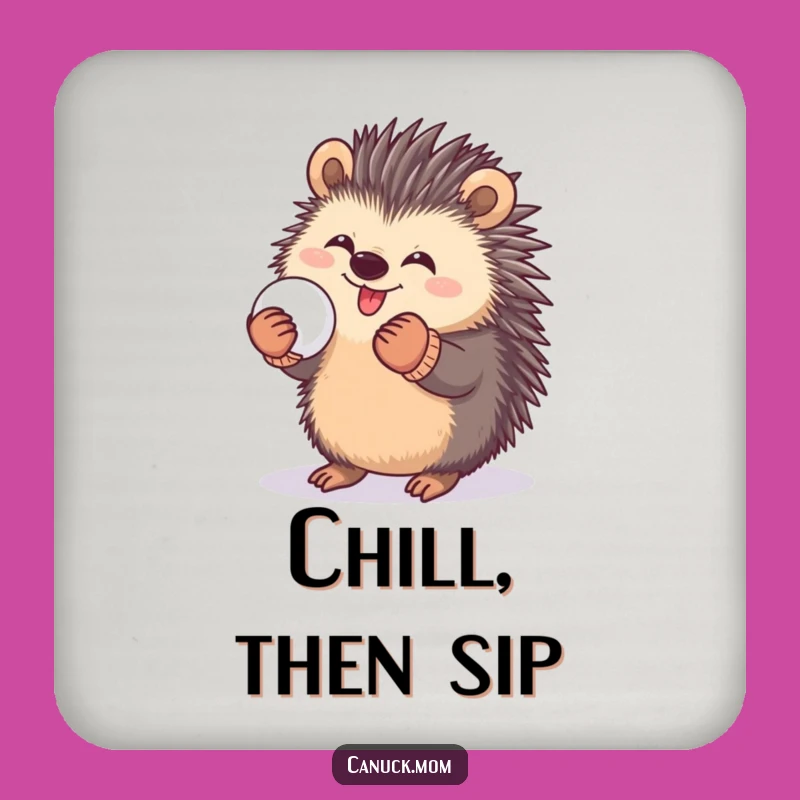 Funny Porcupine Snowball Coasters: Protect Surfaces with Playful Charm - Funny Gift