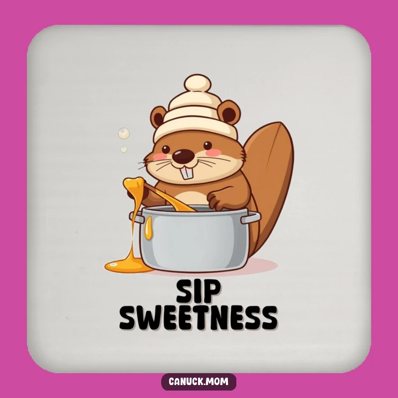 Funny Beaver Maple Syrup Coasters: Canadian Chef Table Gift