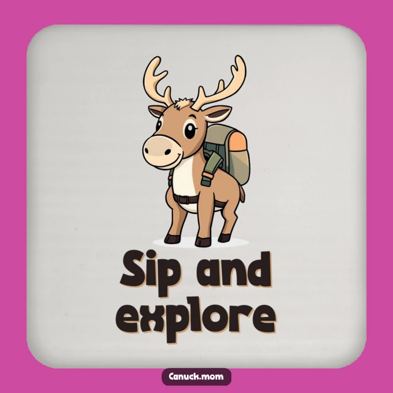 Funny Caribou Adventure Coaster Set - Explorer Table Protection Gift