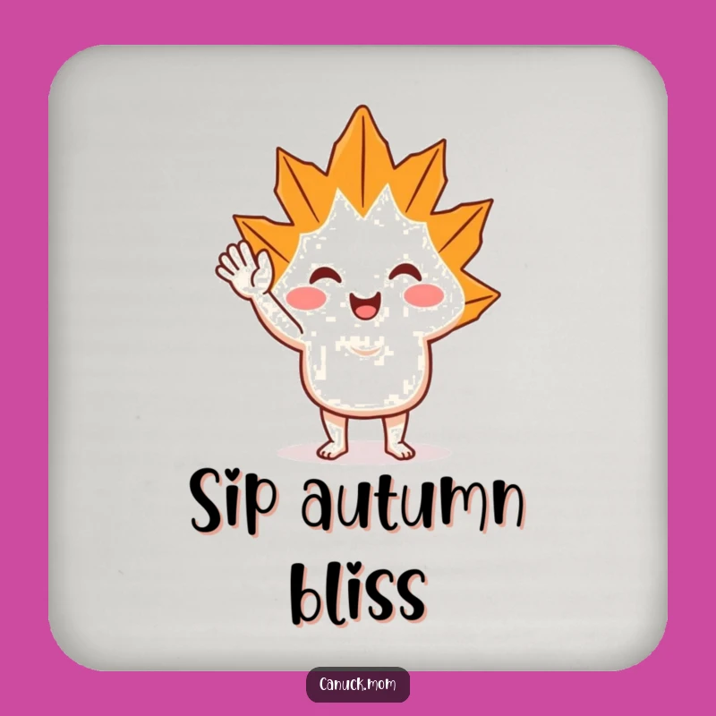 Funny Maple Leaf Wave Coaster: Protect Surfaces with Cheerful Canadian Art