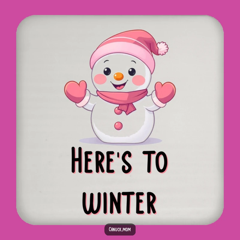 Funny Snowman Coaster: Protect Surfaces with This Waving Charm, a Cute Winter Funny Gift!