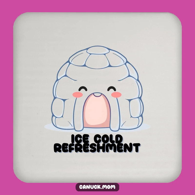 Smiling Igloo Coaster - Protect Surfaces with Friendly Winter Charm