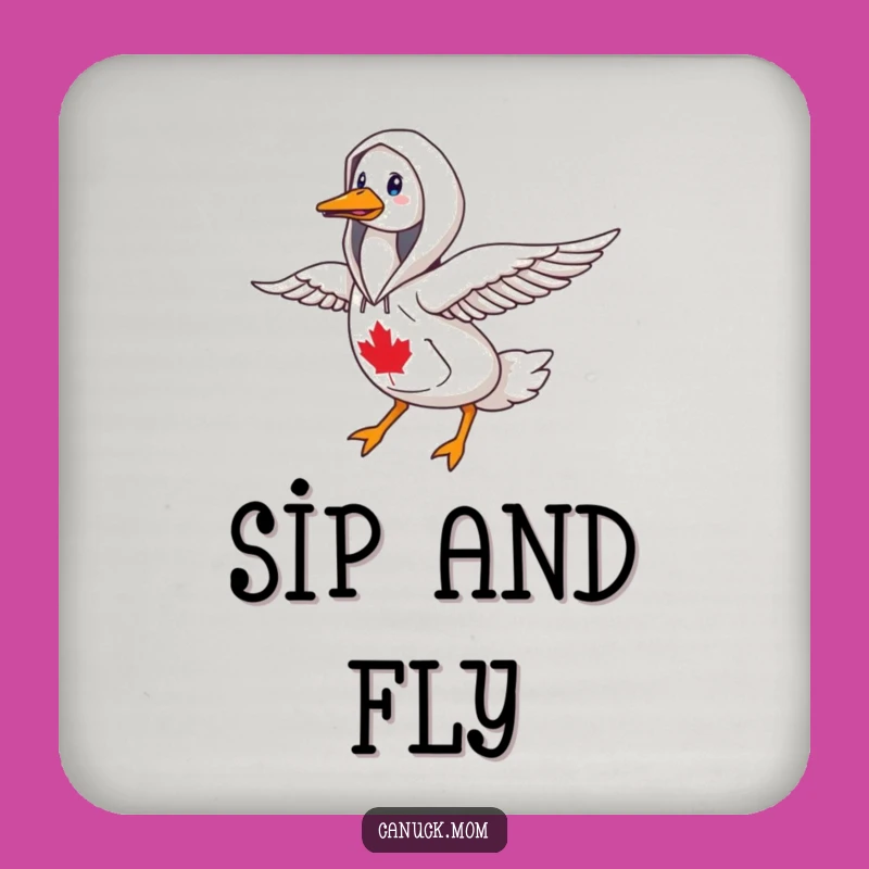 Funny Goose Hoodie Coaster: Protect Surfaces with Canadian Flair