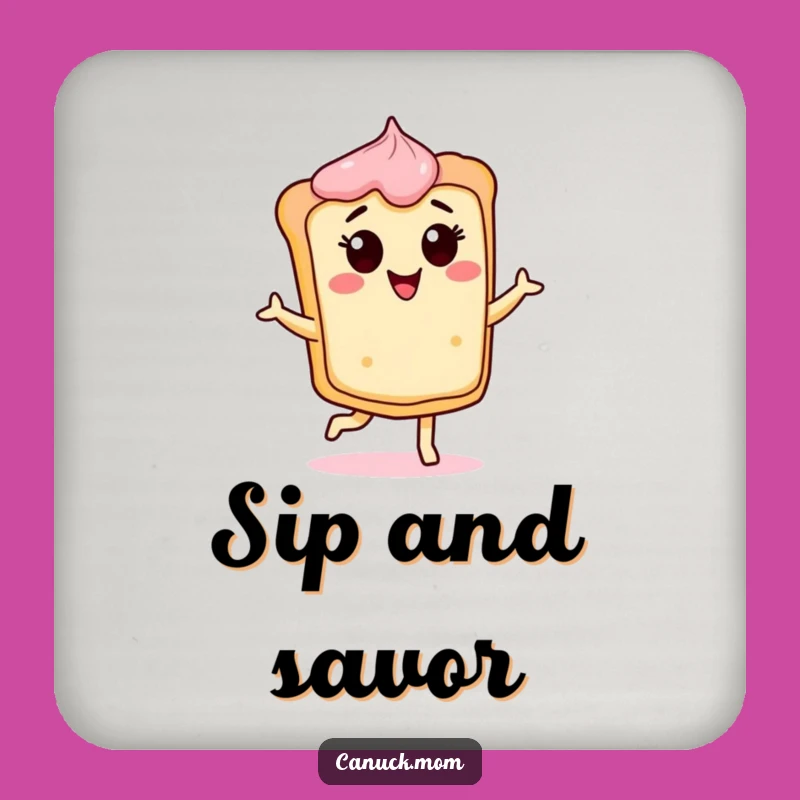 Funny Butter Tart Coaster: Protect Surfaces with This Jigging Charm, a Sweet Funny Gift!