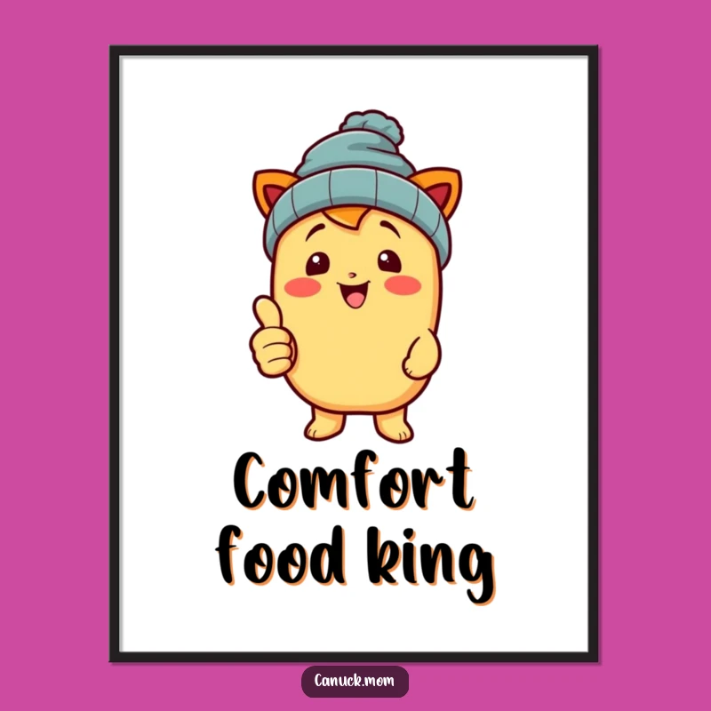 Funny Poutine Beanie Poster - Delicious Wall Art for Canadians!