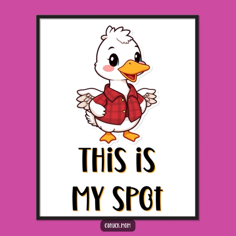 Funny Canadian Goose Poster: Adorn Your Walls with This Plaid Bird Art, a Unique Funny Gift!