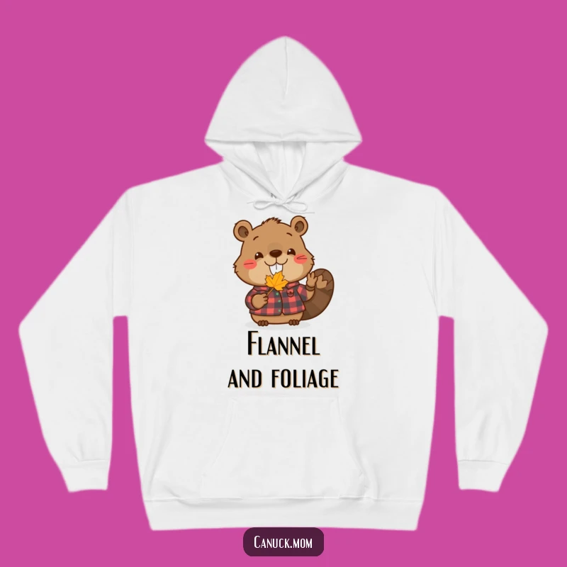 Funny Beaver Hoodie: Cozy Flannel Beaver, Warm & Humorous Canadian Gift