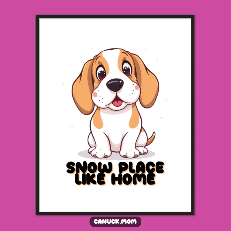 Basset Hound Snow Wall Art: Free Printable Amused Canine Decor!