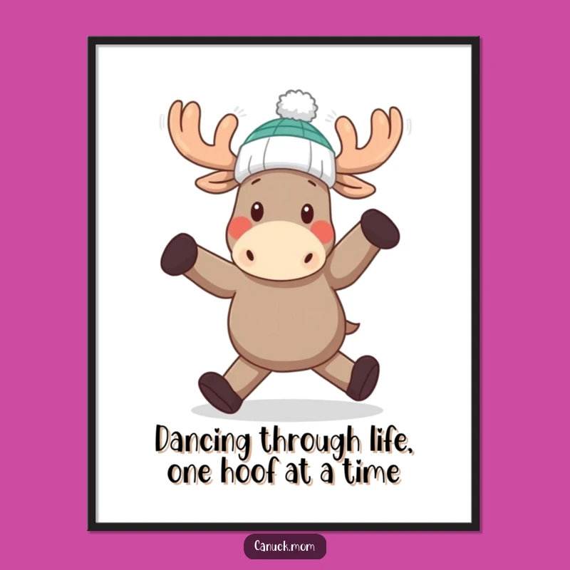 Free Printable Moose Dance Wall Art - Funny Downloadable Decor for Your Home!