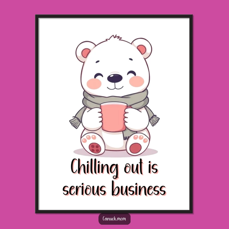 Free Printable Polar Bear Wall Art - Cozy, Funny Downloadable Decor for a Winter Wonderland!