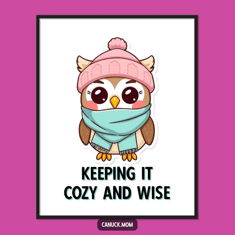 Funny Free Printable Wall Art: Kawaii Owl Decor - Downloadable Art!