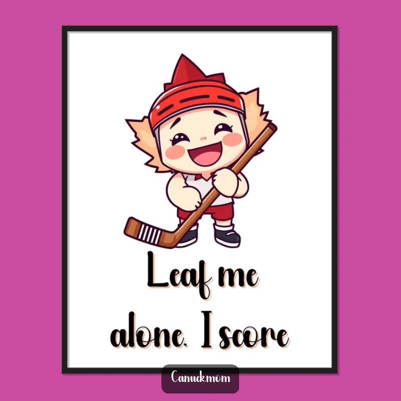 Sporty Maple Leaf Art: Free Printable Hockey Wall Decor