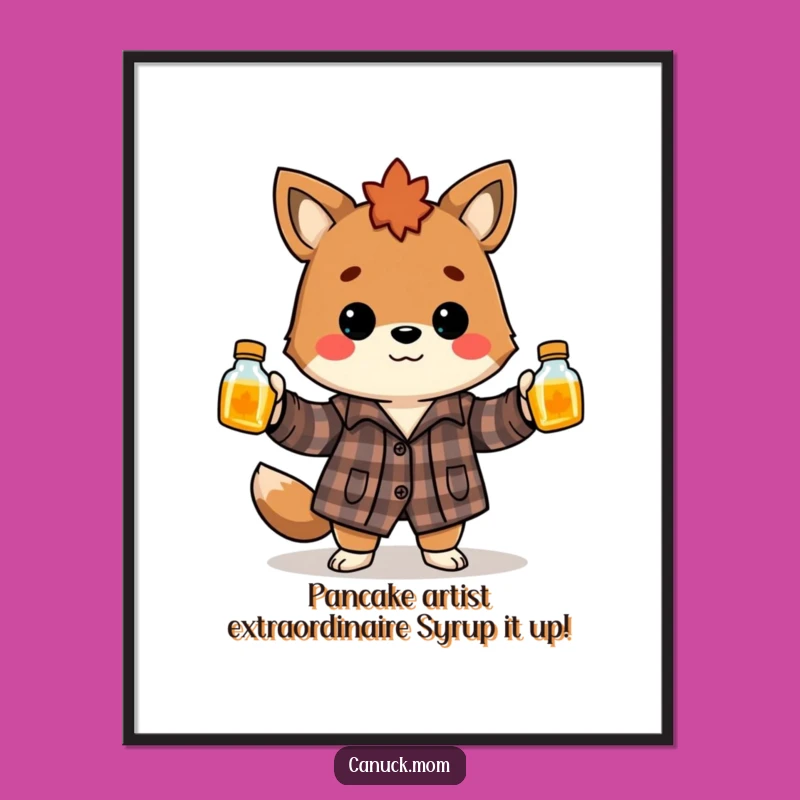 Funny Free Printable Wall Art: Juggling Canadian Animal Syrup Decor