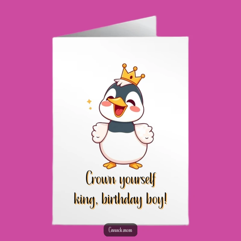 Free Printable Birthday Card: Delighted Loon Singing Crown Tune - Funny Downloadable Gift