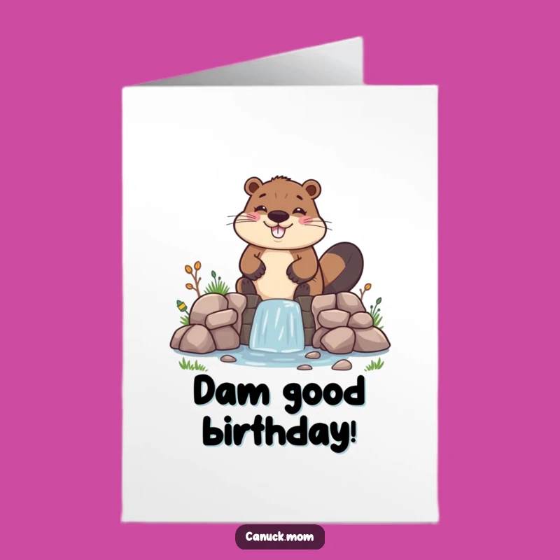 Free Printable Birthday Card: Beaver Builder - Funny DIY Gift!