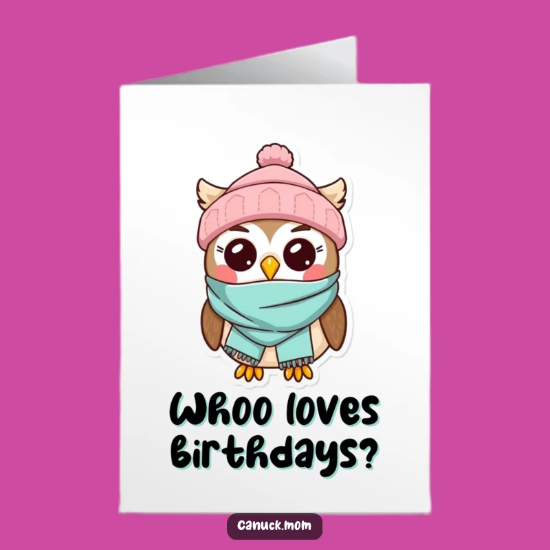 Free Printable Birthday Card: Kawaii Owl - Cute & Funny Gift!