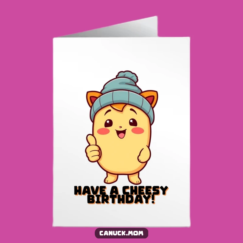 Free Printable Poutine Birthday Card: Funny Downloadable Snack Lover Gift