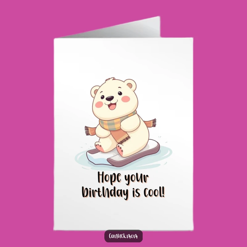 Free Printable Kawaii Polar Bear Birthday Card: Cute Downloadable Gift